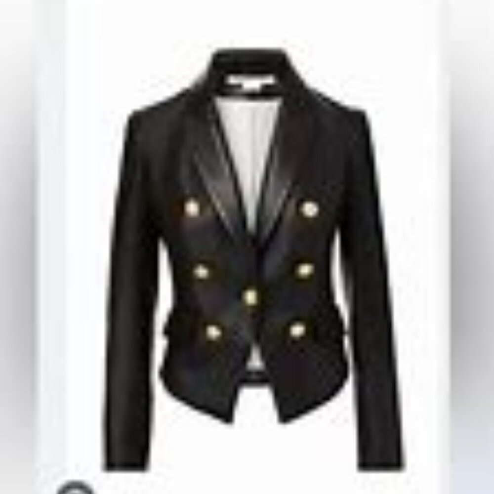 Veronica Beard Cooke Leather Blazer